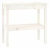 VidaXL Table console Blanc 80x40x75 cm Bois de pin solide