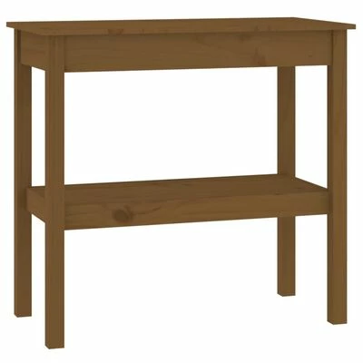 VidaXL Table console Marron miel 80x40x75 cm Bois de pin solide 1 VidaXL Table console Marron miel 80x40x75 cm Bois de pin solide
