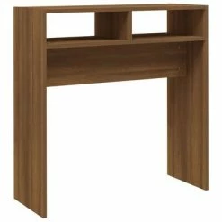 VidaXL Table console Chêne marron 78x30x80 cm Bois d'ingénierie