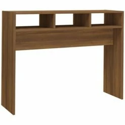 VidaXL Table console Chêne marron 105x30x80 cm Bois d'ingénierie