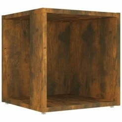 VidaXL Table d'appoint Chêne fumé 33x33x34,5 cm Bois d'ingénierie