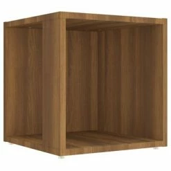 VidaXL Table d'appoint Chêne marron 33x33x34,5 cm Bois d'ingénierie