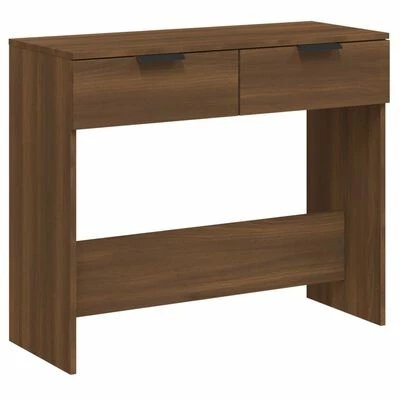 VidaXL Table console Chêne marron 90x36x75 cm Bois d'ingénierie 1 VidaXL Table console Chêne marron 90x36x75 cm Bois d'ingénierie