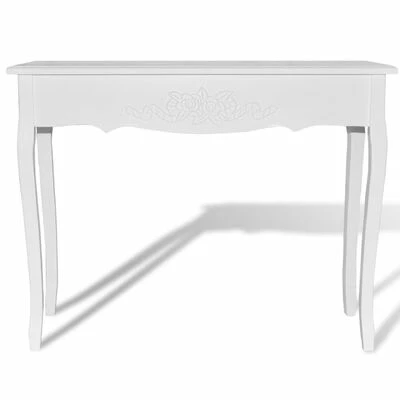 VidaXL Table de console et coiffeuse Blanc 3 VidaXL Table de console et coiffeuse Blanc – Image 3