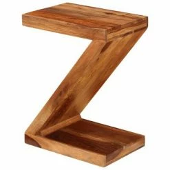VidaXL Table d'appoint Forme de Z Bois massif de Sesham -Tables d'appoint Soldes image 3 241621