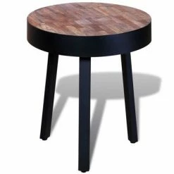 VidaXL Table d'appoint ronde Bois de teck recyclé 8 VidaXL Table d'appoint ronde Bois de teck recyclé -Tables d'appoint Soldes image 3 241713