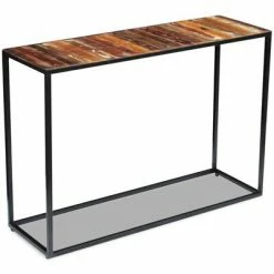 VidaXL Table console Bois de récupération massif 110 x 35 x 76 cm -Tables d'appoint Soldes image 3 243337