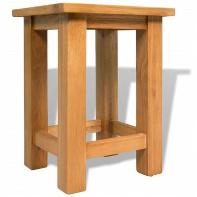 VidaXL Table d'appoint 27 x 24 x 37 cm Bois de chêne massif 3 VidaXL Table d'appoint 27 x 24 x 37 cm Bois de chêne massif – Image 3