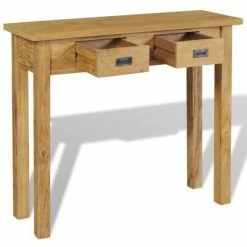 VidaXL Table console Teck massif 90 x 30 x 80 cm -Tables d'appoint Soldes image 3 244481