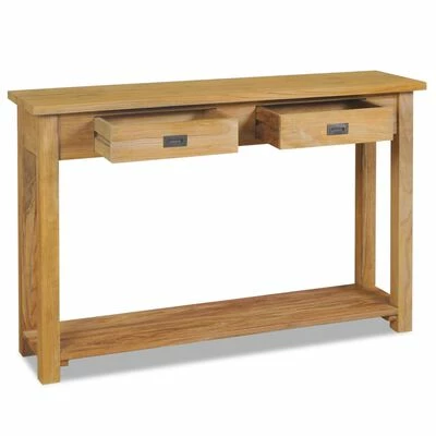 VidaXL Table console Teck massif 120 x 30 x 80 cm 3 VidaXL Table console Teck massif 120 x 30 x 80 cm – Image 3
