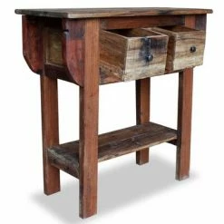 VidaXL Table console Bois de récupération massif 80 x 35 x 80 cm -Tables d'appoint Soldes image 3 244509