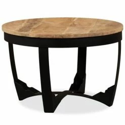 VidaXL Table d'appoint Bois de manguier brut 60 x 40 cm -Tables d'appoint Soldes image 3 244673