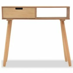 VidaXL Table console Bois de pin massif 80 x 30 x 72 cm Marron -Tables d'appoint Soldes image 3 244739