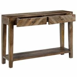 VidaXL Table console Bois de manguier massif 118 x 30 x 80 cm -Tables d'appoint Soldes image 3 244969