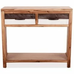 VidaXL Table console Bois d'acacia massif 86 x 30 x 75 cm -Tables d'appoint Soldes image 3 246045