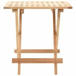 VidaXL Table d'appoint pliante 50 x 50 x 49 cm Bois de noyer massif -Tables d'appoint Soldes image 3 247105
