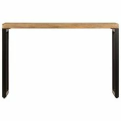 VidaXL Table console 120x35x76 cm Bois de manguier solide et acier -Tables d'appoint Soldes image 3 247334