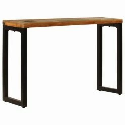 VidaXL Table console 120x35x76 cm Bois de récupération solide et acier -Tables d'appoint Soldes image 3 247335