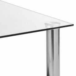 VidaXL Table d'appoint Transparent 45x50x45 cm Verre trempé -Tables d'appoint Soldes image 3 249529