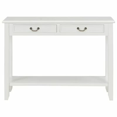 VidaXL Table console Blanc 110x35x80 cm Bois 3 VidaXL Table console Blanc 110x35x80 cm Bois – Image 3