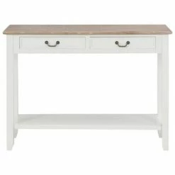 VidaXL Table console Blanc 110x35x80 cm Bois -Tables d'appoint Soldes image 3 249901