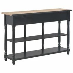 VidaXL Table console Noir 120x30x76 cm MDF 8 VidaXL Table console Noir 120x30x76 cm MDF -Tables d'appoint Soldes image 3 280018
