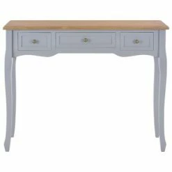 280045 vidaXL Dressing Console Table with 3 Drawers Grey -Tables d'appoint Soldes image 3 280045