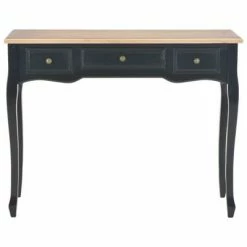 280046 vidaXL Dressing Console Table with 3 Drawers Black -Tables d'appoint Soldes image 3 280046