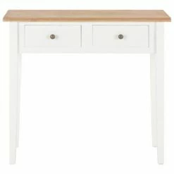 VidaXL Table de console et coiffeuse Blanc 79x30x74 cm Bois -Tables d'appoint Soldes image 3 280053