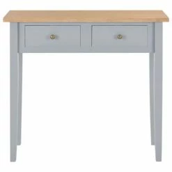 VidaXL Table de console et coiffeuse Gris 79x30x74 cm Bois -Tables d'appoint Soldes image 3 280054