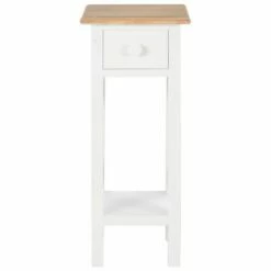VidaXL Table d'appoint Blanc 27 x 27 x 65,5 cm Bois -Tables d'appoint Soldes image 3 280057