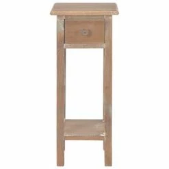 280060 vidaXL Side Table Brown 27x27x65,5 cm Wood -Tables d'appoint Soldes image 3 280060