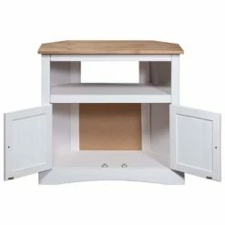 VidaXL Table console Gamme Corona Pin mexicain Blanc 80x43x78 cm -Tables d'appoint Soldes image 3 282630