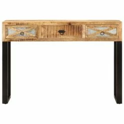 VidaXL Table console 110 x 30 x 76 cm Bois de manguier massif -Tables d'appoint Soldes image 3 282761