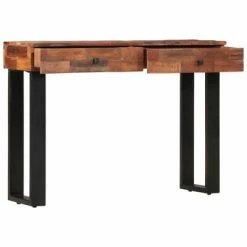 VidaXL Table console 110 x 30 x 76 cm Bois de récupération massif 8 VidaXL Table console 110 x 30 x 76 cm Bois de récupération massif -Tables d'appoint Soldes image 3 282883