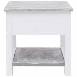 VidaXL Table d'appoint Gris 40x40x40 cm Bois de Paulownia -Tables d'appoint Soldes image 3 284066