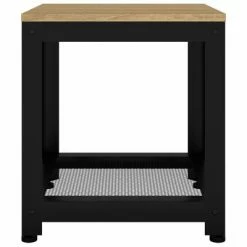 VidaXL Table d'appoint Marron clair et noir 40x40x45 cm MDF et fer -Tables d'appoint Soldes image 3 286078