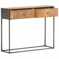VidaXL Table console 90 x 30 x 75 cm Bois de récupération massif -Tables d'appoint Soldes image 3 286531
