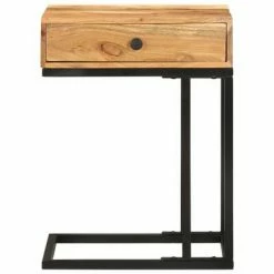 VidaXL Table d'appoint en forme d'U 45x30x61 cm Bois d'acacia massif -Tables d'appoint Soldes image 3 289090