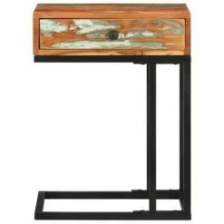 VidaXL Table d'appoint en U 45x30x61 cm Bois de récupération massif -Tables d'appoint Soldes image 3 289092