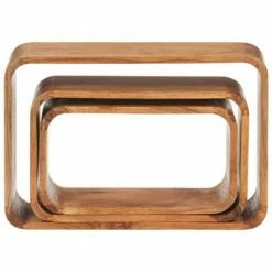 VidaXL Tables d'appoint 3 pcs Bois d'acacia solide 8 VidaXL Tables d'appoint 3 pcs Bois d'acacia solide -Tables d'appoint Soldes image 3 289628