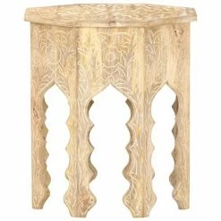 VidaXL Table d'appoint Ø48 cm Bois de manguier massif -Tables d'appoint Soldes image 3 320372