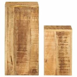 VidaXL Tables d'appoint 2 pcs Bois de manguier solide -Tables d'appoint Soldes image 3 320804
