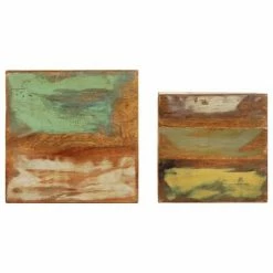 VidaXL Tables d'appoint 2 pcs Bois de récupération massif 8 VidaXL Tables d'appoint 2 pcs Bois de récupération massif -Tables d'appoint Soldes image 3 320806