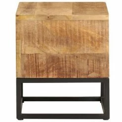 VidaXL Table d'appoint 30x30x33 cm Bois de manguier brut -Tables d'appoint Soldes image 3 320814