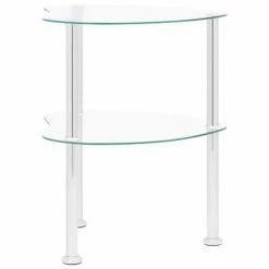 VidaXL Table d'appoint 2 niveaux Transparent 38x38x50 cm Verre trempé 8 VidaXL Table d'appoint 2 niveaux Transparent 38x38x50 cm Verre trempé -Tables d'appoint Soldes image 3 322785