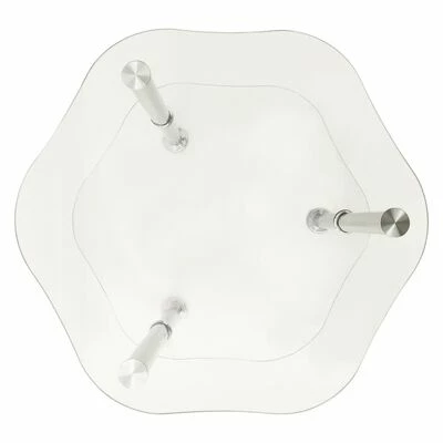 VidaXL Table d'appoint 2 niveaux Transparent 38x38x50 cm Verre trempé 3 VidaXL Table d'appoint 2 niveaux Transparent 38x38x50 cm Verre trempé – Image 3