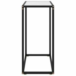 VidaXL Table console Blanc 60x35x75 cm Verre trempé -Tables d'appoint Soldes image 3 322805