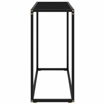 VidaXL Table console Noir 80x35x75 cm Verre trempé 3 VidaXL Table console Noir 80x35x75 cm Verre trempé – Image 3