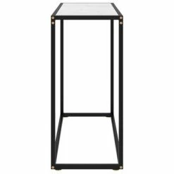 VidaXL Table console Blanc 80x35x75 cm Verre trempé -Tables d'appoint Soldes image 3 322809